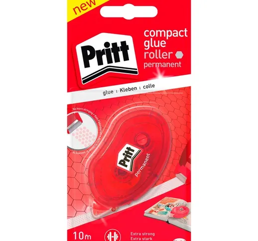 Pritt Compact Glue Roller Nastro Adesivo - Confezione con Roller da 10 Metri