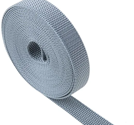 Nastro ideale per tende realizzato in nylon grigio 22 mm x 6 m - Prixprime