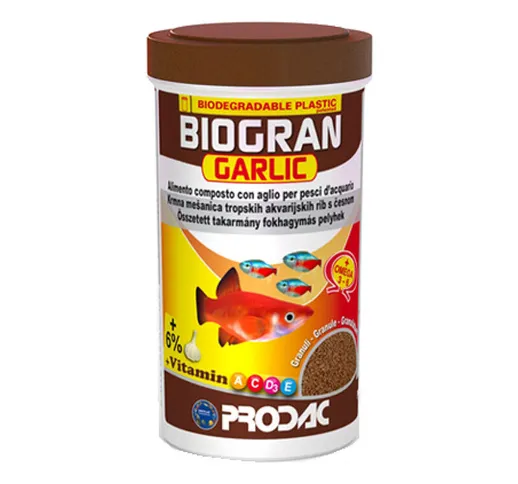 MANGIME COMPLETO IN MICROGRANULI PESCI TROPICALI DISCUS ACQUARIO 100 ML - Prodac