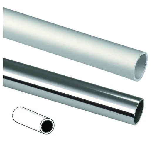 Profilo tubo tondo in alluminio argento mt.2 - ø mm.20 (18 interno)