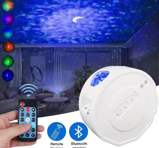 Proiettore cielo stellato a LED, luce notturna a LED, cambio colore e bluetooth e timer, l...