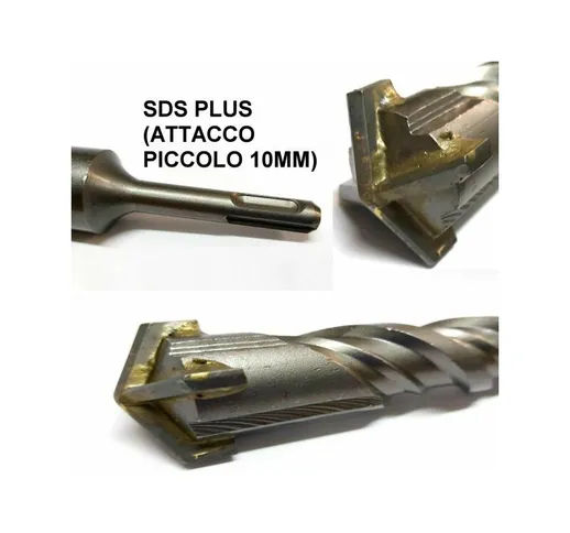 Exsensa - PUNTA 4 TAGLI PER MURO SDS MAX/PLUS DA 60/80/100cm X TRAPANO MARTELLO PLUS Diame...