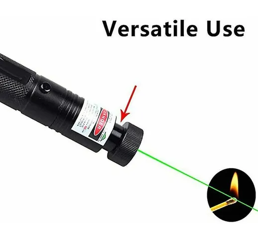 Puntatori laser Puntatore laser verde 10000m 532nm Puntatore laser Laser 303 con messa a f...