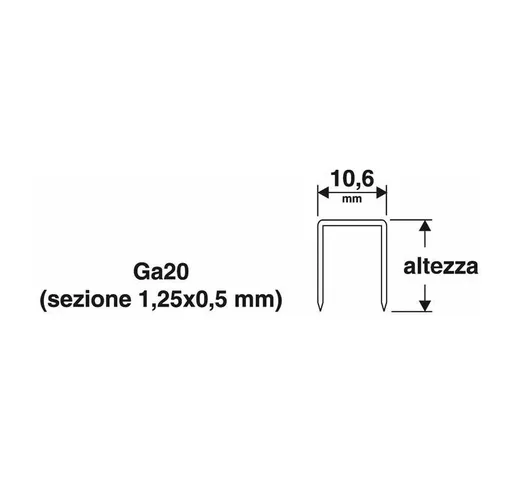 Punti 106x14 mm 14 1000pz x puntatrice spillatrice 31va manuale 41  1455565