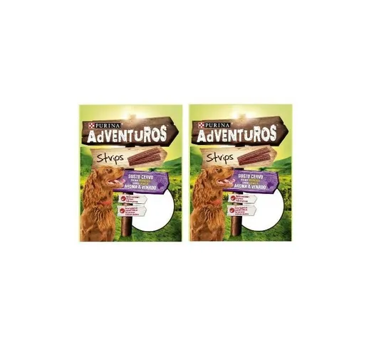 ADVENTUROS STRIPS SNACK AL CERVO 2 PZ DA 90 GR - 