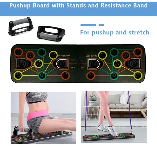 Push Up Board System Plank Supporti per flessioni Pieghevole Home Gym Stretch Training per...