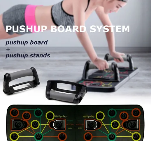 Push Up Board System Plank Push-up Stand Pieghevole Home Gym Stretch Allenamento per la fo...