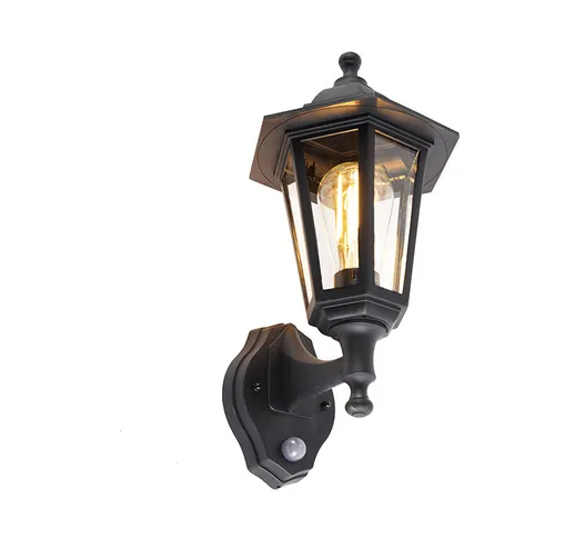 Appliques new haven - Classico - Vetro,Plastico - Nero - Tondo Max. 1 x Watt - Nero - Qazq...