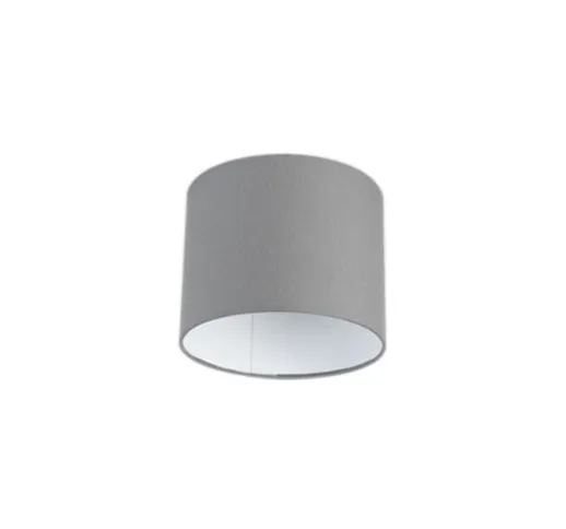  Cotone Paralume grigio 18/18/14 interno bianco , Rotondo / Cilindro Paralume per lampade...