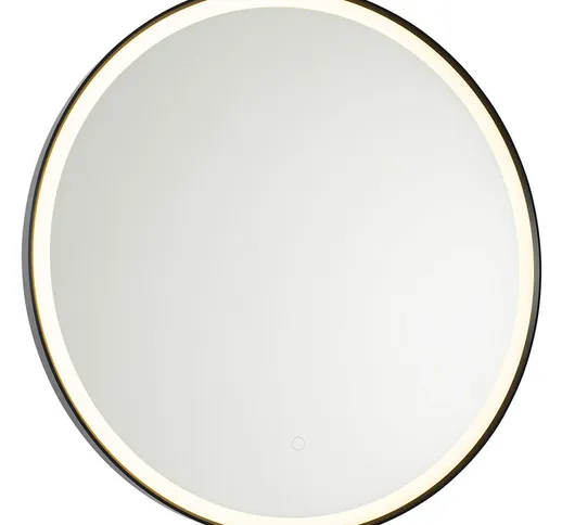 Qazqa - Illuminazione per specchio miral - Moderno - Vetro,Alluminio - Nero/Trasparente -...