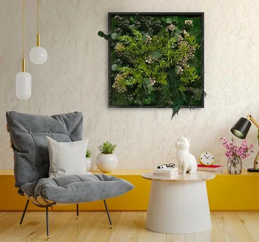Quadri vegetali fiori stabilizzati piante parete ForestMoss Persefone Dimensione: 150 x 50...