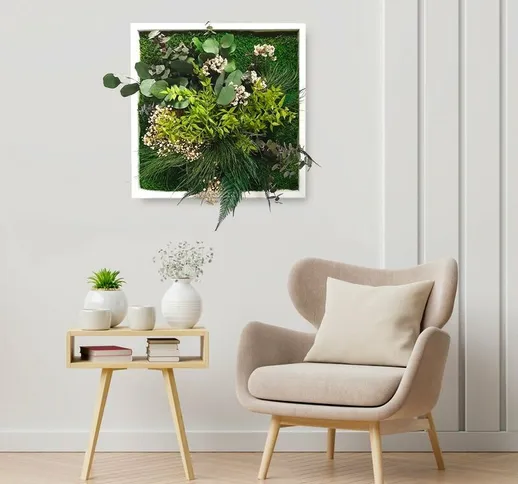 Quadri vegetali fiori stabilizzati piante parete ForestMoss Persefone Dimensione: 150 x 50...