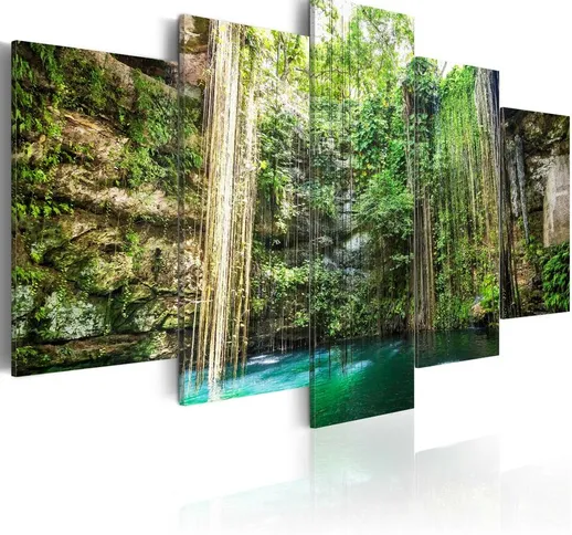 Quadro stampa su tela - Cascata di alberi | 200x100