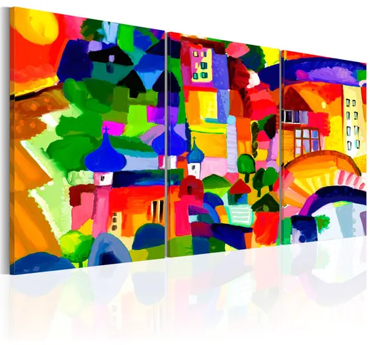 Quadro - Colourful Town - 120x60