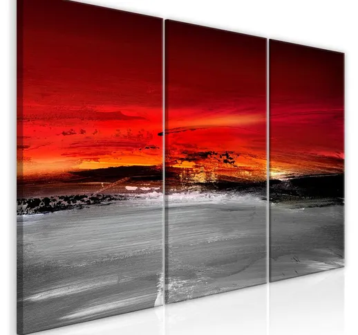 Quadro stampa su tela - Crimson Landscape (3 Parts) | 120x60