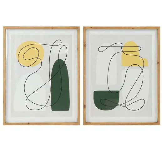 Quadro Abstract (2 pcs) (55 x 2 x 70 cm) - Dkd Home Decor