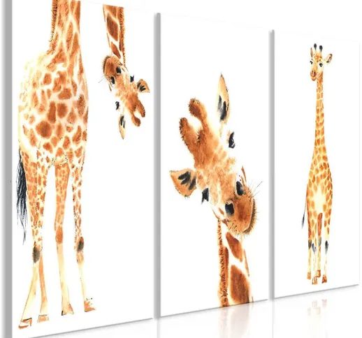 Quadro Funny Giraffes 3 Parts cm 120x60 - Artgeist