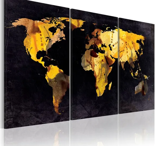 Quadro stampa su tela - Mappa del mondo: sabbie moventi | 120x60