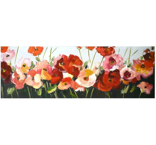 Quadro moderno stampa fiori cm 150 x 50 x 4