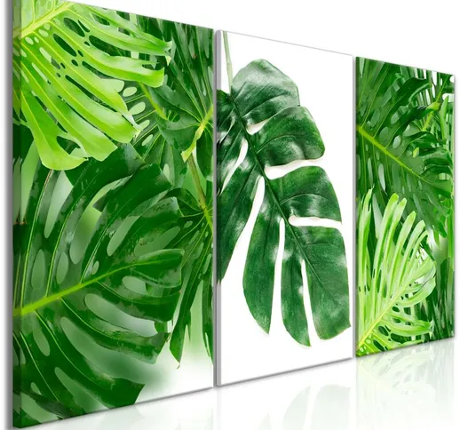 Quadro stampa su tela - Palm Leaves (3 Parts) | 120x60