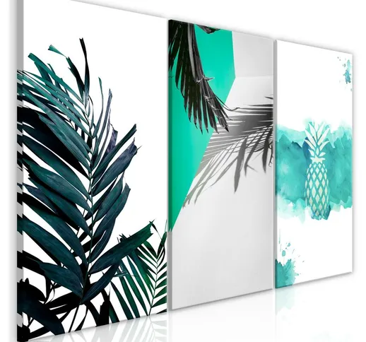 Quadro stampa su tela - Palm Paradise (3 Parts) | 120x60