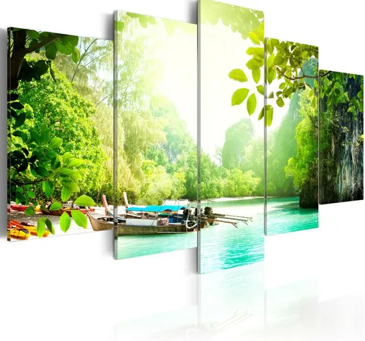 Quadro stampa su tela - Sotto la copertura degli alberi | 200x100