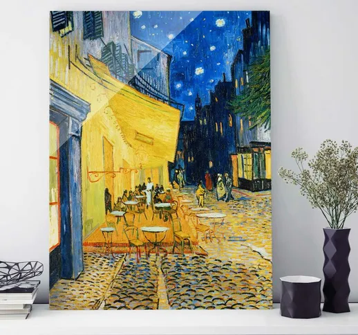 Quadro su vetro - Vincent van Gogh - Terrazza del caffè la sera, Place du Forum, Arles - P...