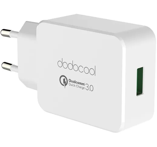 [Qualcomm Quick Charge 3.0] dodocool Caricabatteria da muro USB Quick Charge 3.0 da 18 W p...