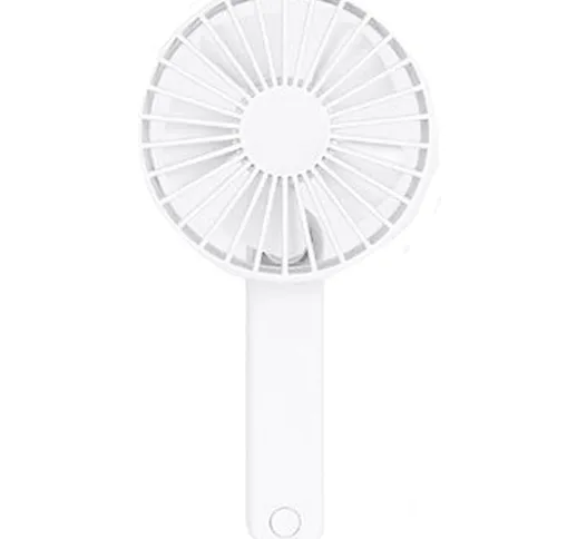 Qualitell Mini Folding Fan Handheld Desktop Fan USB Rechargeable/1200mAh Battery/3 Speeds/...