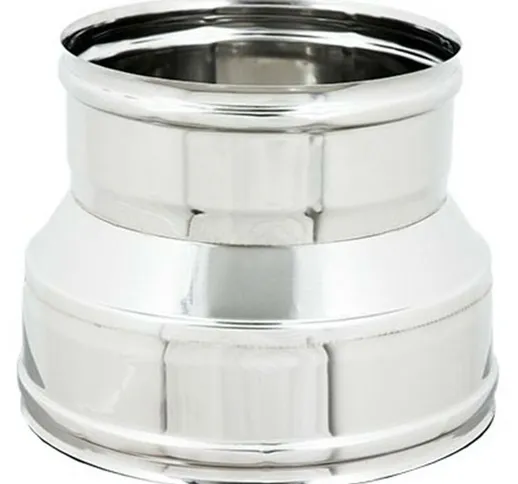 Raccordo inox 6 decimi aisi 304 da f 150 a f variabile, diametro 130mm