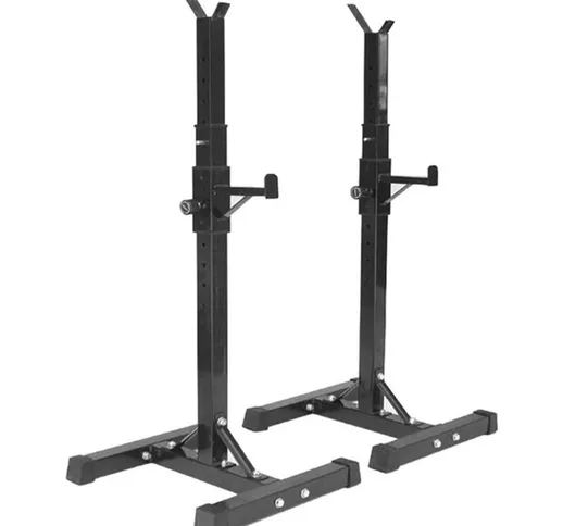 Rack squat bilanciere multifunzionale, tipo split, regolabile in altezza