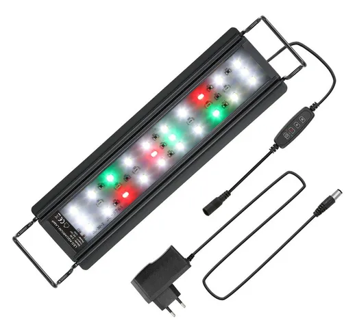 Randaco - 10W Acquario led con timer decorazione pesci d'acqua salata rgb, 30-45cm - Bianc...