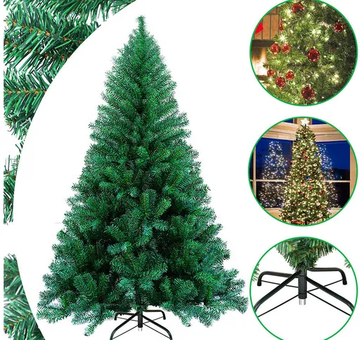Albero di Natale Artificiale 650 Rami Pigne in pvc Verde 180 cm - verde - Randaco