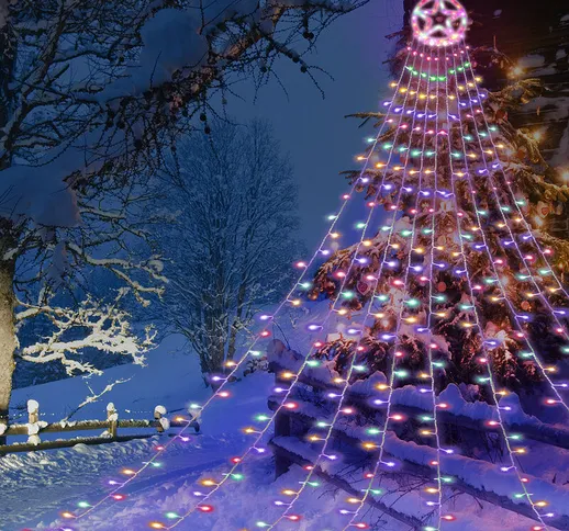 Led Fairy Lights Albero di Natale all'aperto 310 led Deco illuminazione rgb - Bianco - Ran...