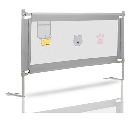 Sponde Letto Bambini 150 cm Sbarra Letto Bambini Può Sollevamento Verticale Sponda Letto a...