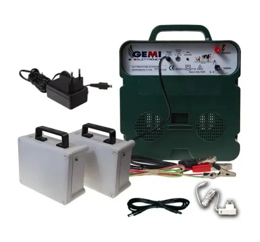 Gemi Elettronica - Elettrificatore B/12 Extra Forte Kit Completo 2 Batterie Ricaricabili D...