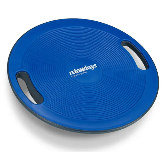 Relaxdays - Balance Board, ø 40 cm, Tavoletta Propriocettiva Antiscivolo, Pedana Equilibri...