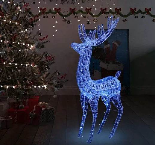 Renna di Natale in Acrilico xxl 250 led 180 cm Blu