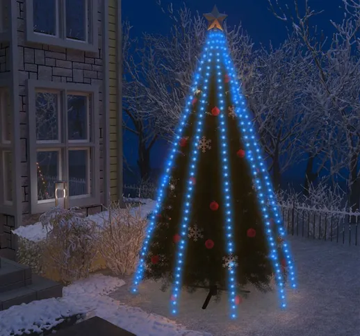 Rete di Luce per Albero di Natale 400 led Blu 400 cm