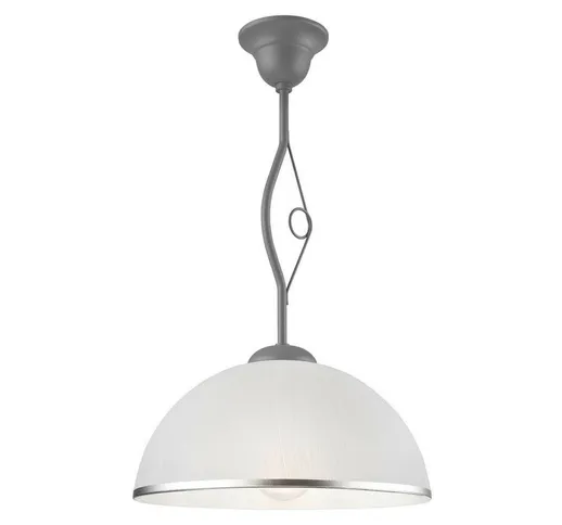 Lamkur Lighting - Retro Ii New Colours Plafoniere a sospensione a cupola argento, 1x E27