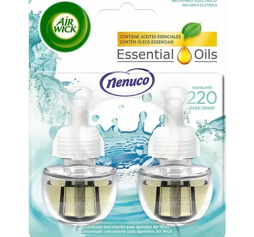 Ricariche Per Diffusore Elettrico Air Wick Essential Oils Nenuco (2 x 19 ml)