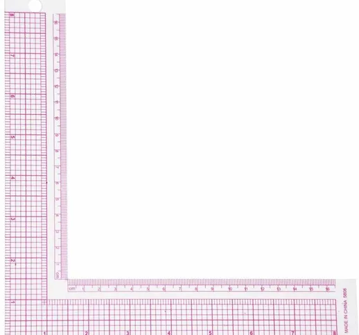 Righello per misurare il cucito, Righello quadrato a L, Righello per sarto a 90 gradi, Rig...