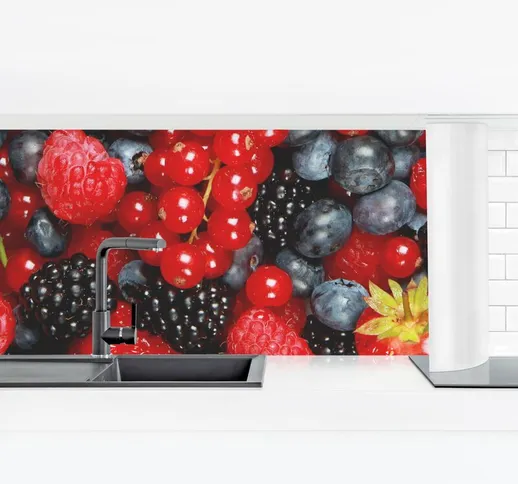 Rivestimento cucina - Bacche Fruity Dimensione H×L: 80cm x 280cm Materiale: Premium