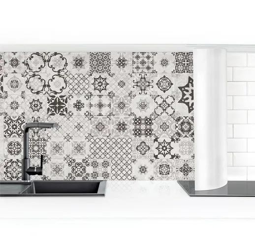 Rivestimento cucina - Ceramic Tiles Agadir Gray Dimensione HxL: 80cm x 300cm Materiale: Ma...