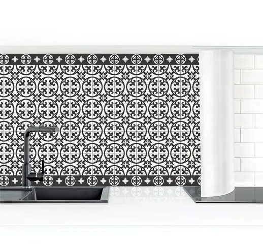 Micasia - Rivestimento cucina - Geometric Tiles Micm x Circles Black Dimensione HxL: 60cm...