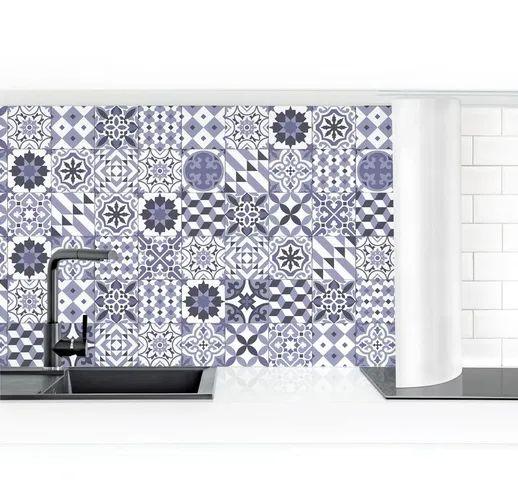 Rivestimento cucina - Geometric Tiles Micm x Violet Dimensione H×L: 60cm x 400cm Materiale...