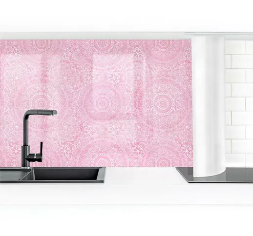 Rivestimento cucina - Mandala modello rosa Dimensione H×L: 60cm x 250cm Materiale: Premium