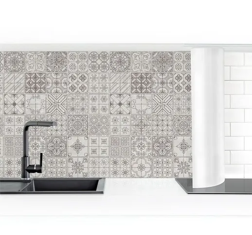 Rivestimento cucina - Tile Pattern Coimbra Gray Dimensione H×L: 60cm x 200cm Materiale: Pr...