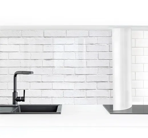 Rivestimento cucina - White Stone Wall Dimensione H×L: 80cm x 200cm Materiale: Smart