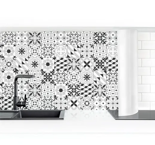 Rivestimento cucina - Geometric Tiles Micm x Black Dimensione H×L: 60cm x 400cm Materiale:...